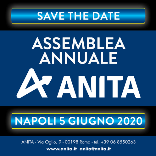Napoli: il 5 giugno 2020 l'Assemblea generale ANITA